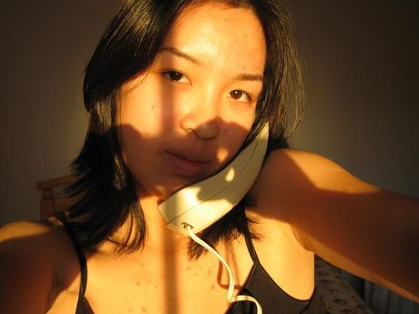 clearly this girls first time with a camera she goes wild