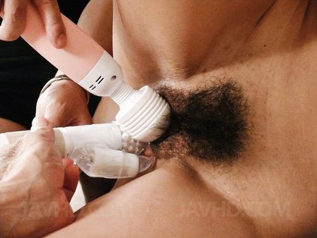 Mio Hiragi Asian sucks dick and gets sex toys in asshole and cunt