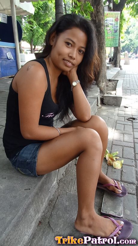 Asian teen Rose strips and shows her hairy cunt and tasty tits