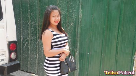 Asian teen Rizza gets her amazing melons and pussy licked and banged by a guy