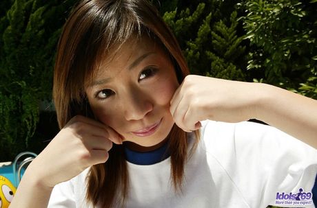 Yuka enjoys teasing cock when she is modeling her short skirts