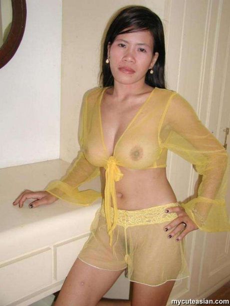 Asian wife with amazing melons and ass strips and shows her pussy up close