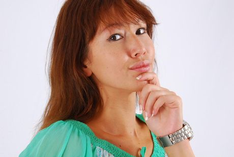 Asian amateur teen strips off and reveals her small tits and pussy