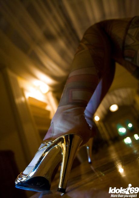 Shapely japanese teen Rina Koizumi in shorts showing small tits and ass outdoor